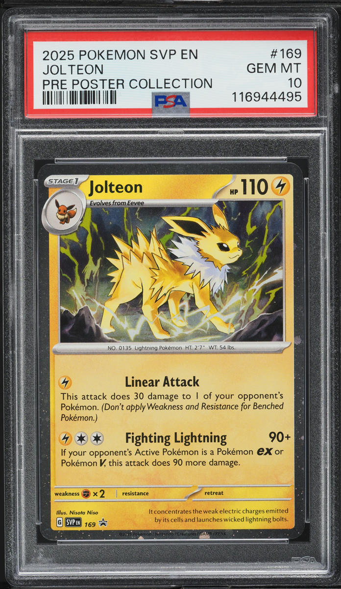 2025 Pokemon Scarlet & Violet Promo Poster Collection Jolteon #169 PSA 10 GEM MINT