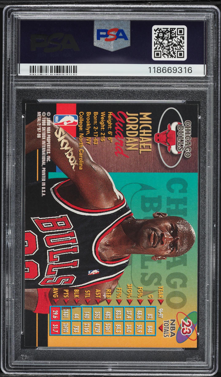 1997 Metal Universe Championship Michael Jordan #23 PSA 8 NM-MT on