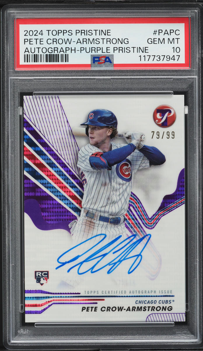 2024 Topps Pristine Purple Pristine Pete Crow-Armstrong ROOKIE AUTO /99 PSA 10