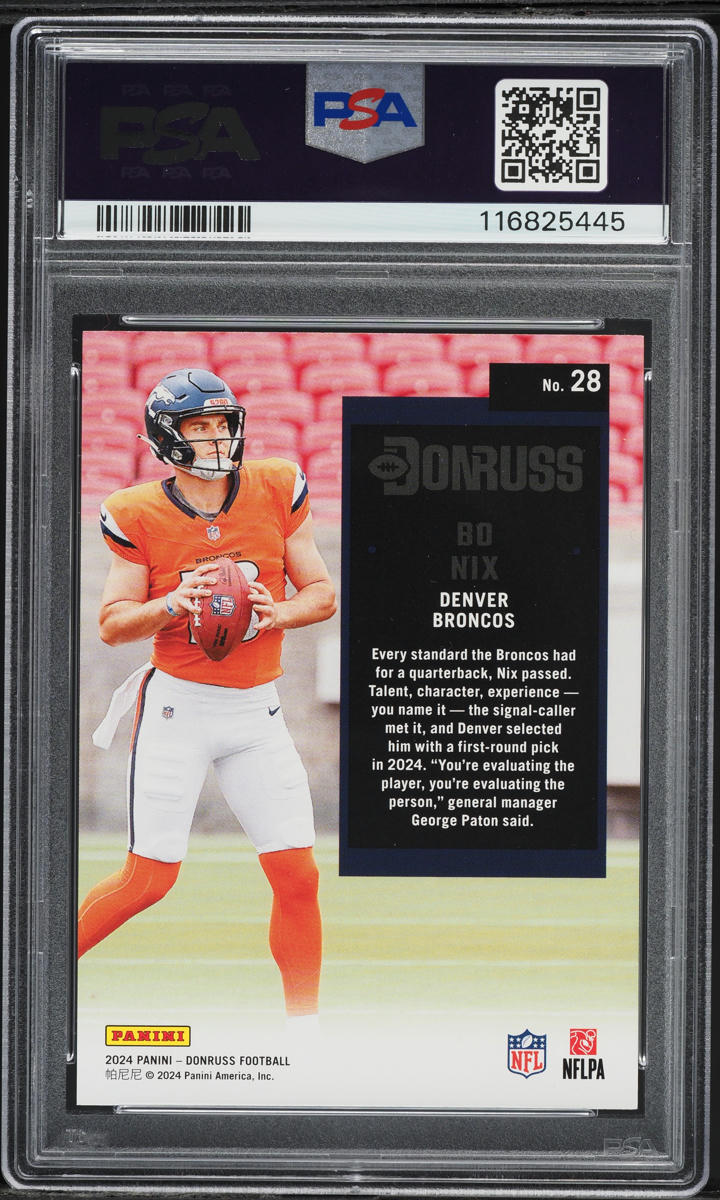 2024 Donruss Retro '94 Bo Nix ROOKIE #28 PSA 8 NM-MT