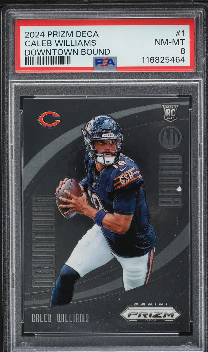 2024 Panini Prizm Deca Downtown Bound Caleb Williams ROOKIE #1 PSA 8 NM-MT