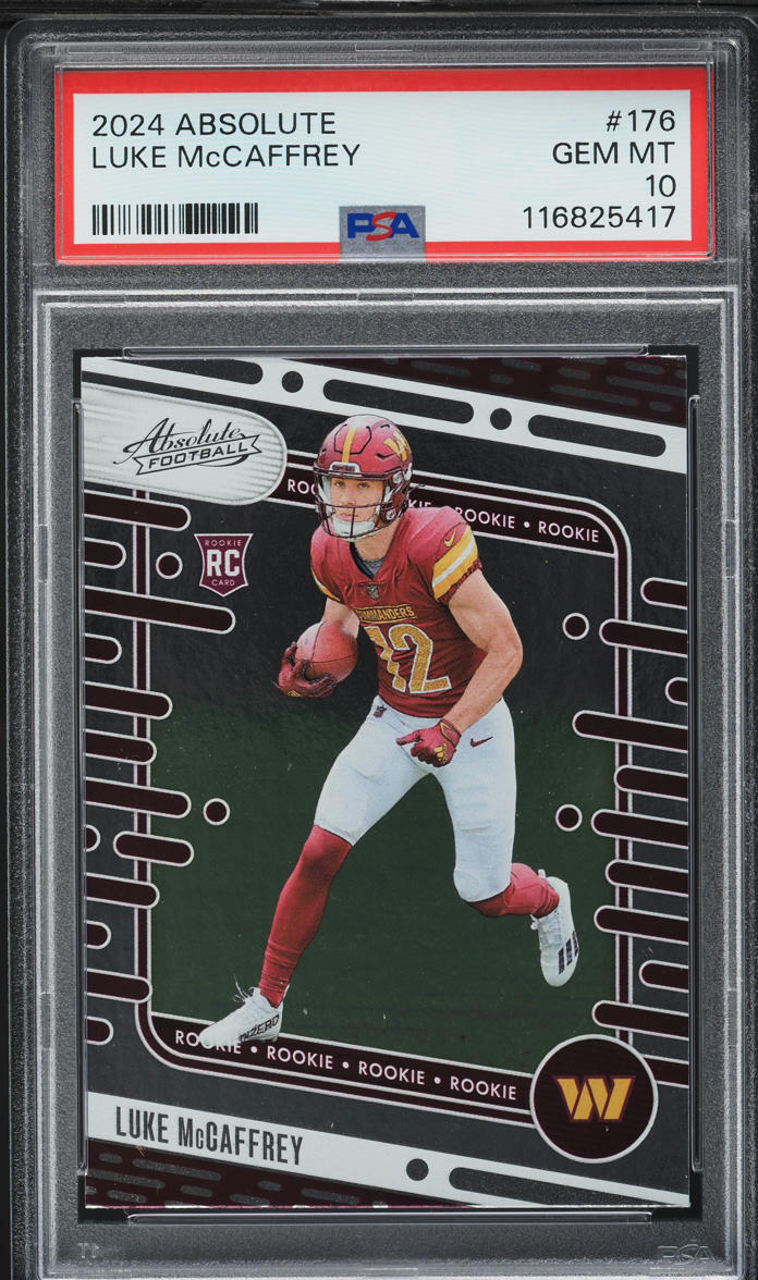 2024 Absolute Football Luke McCaffrey ROOKIE #176 PSA 10 GEM MINT