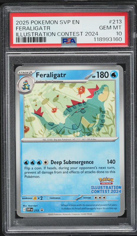 2025 Pokemon Scarlet & Violet Promo Illustration Contest '24 Feraligatr #213 PSA 10 GEM MINT