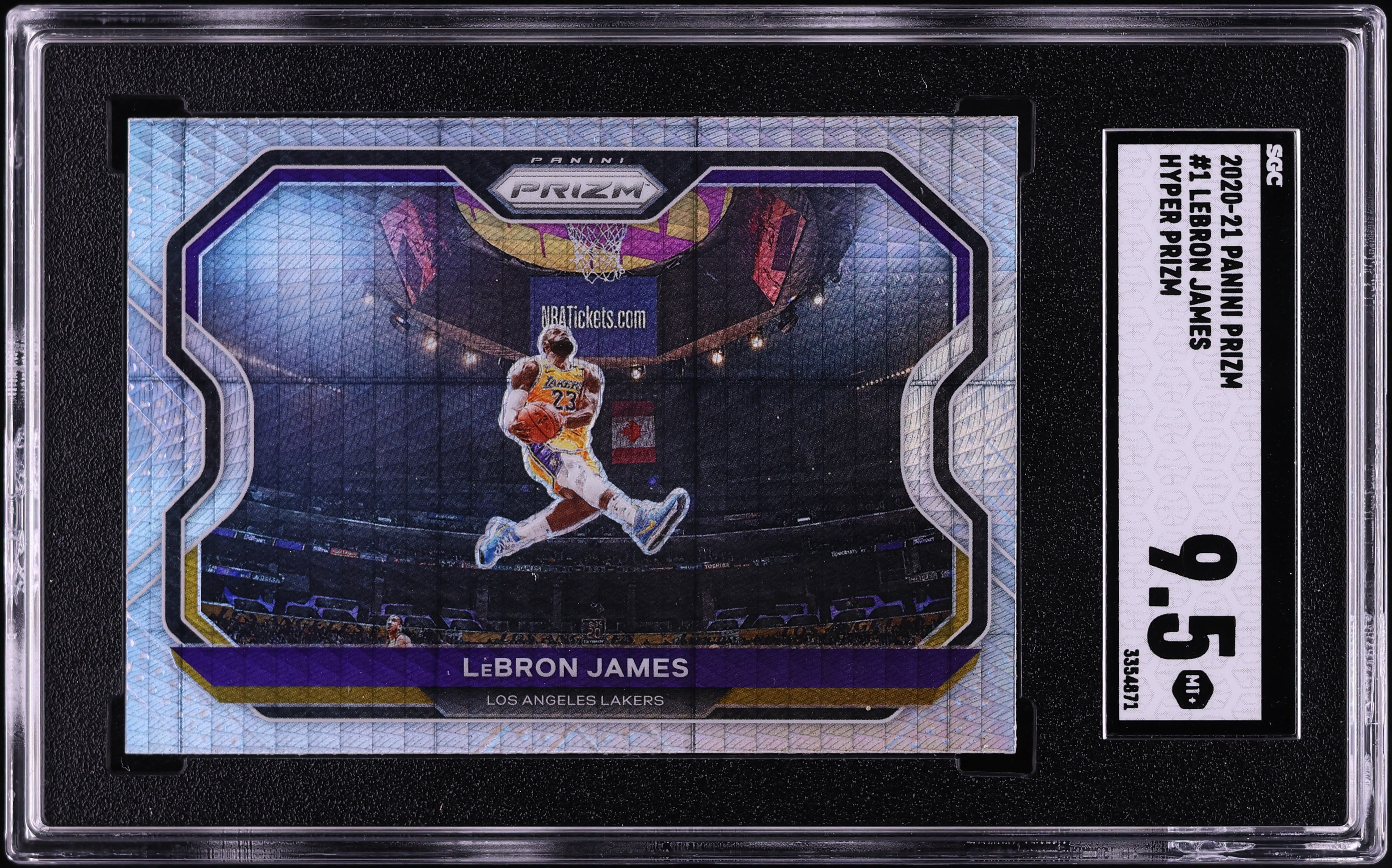 2020 Panini Prizm Hyper LeBron James #1 SGC 9.5 MINT+ on Fanatics