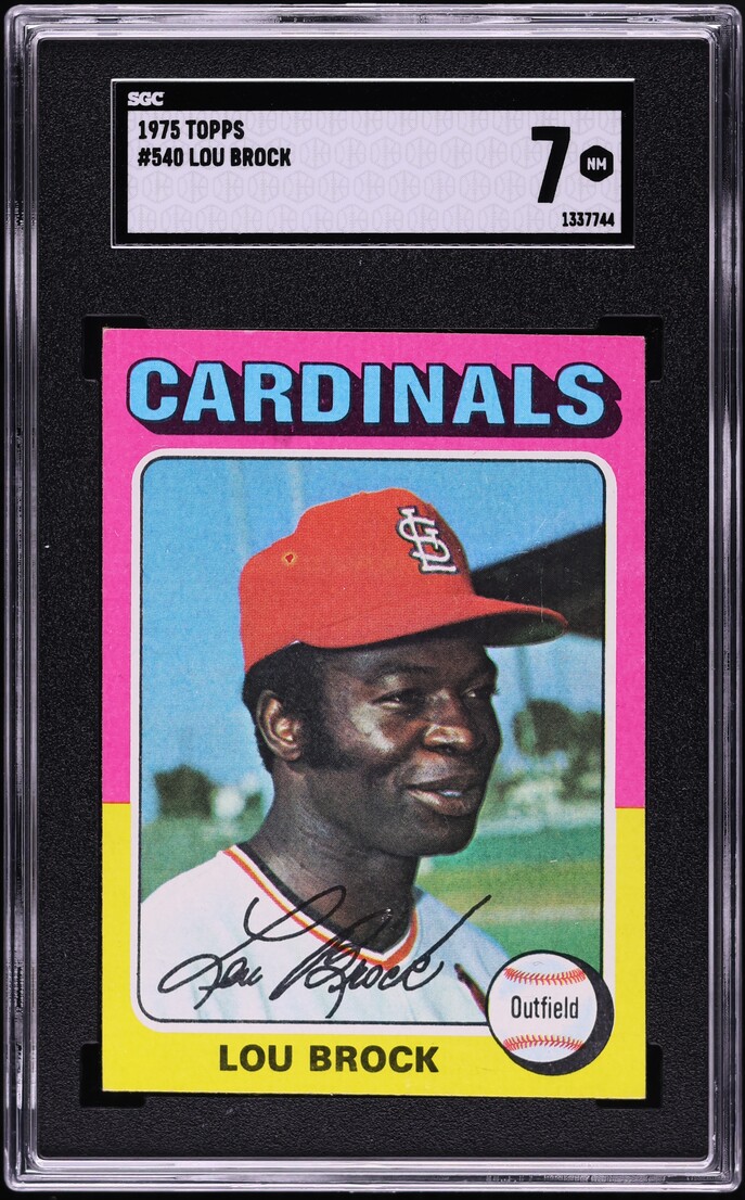1975 Topps Lou Brock #540 SGC 7 NRMT