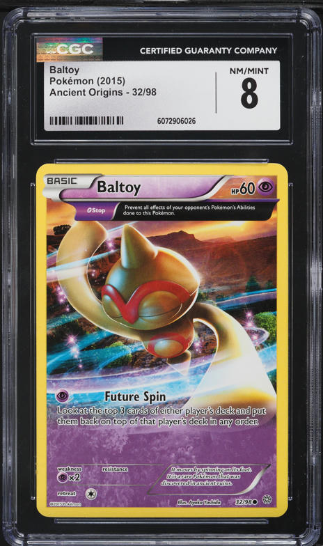 2015 Pokemon XY Ancient Origins Baltoy #32 CGC 8 NM-MT 2015 Pokemon XY Ancient Origins Baltoy #32 CGC 8 NM-MT