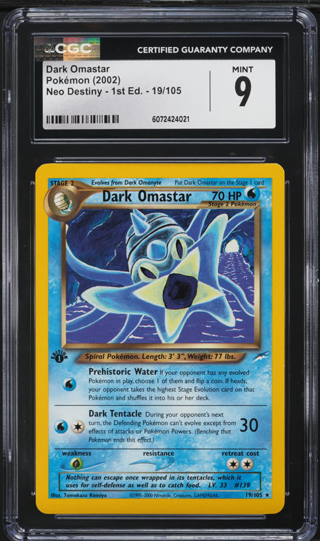 2002 Pokemon Legendary Collection Reverse Holo Omastar #58 PSA 10