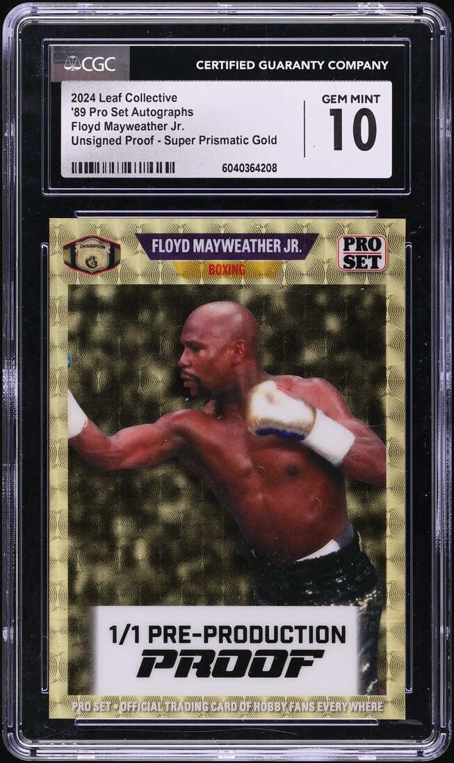 2024 Leaf Collective '89 Pro Set Prismatic Gold Floyd Mayweather