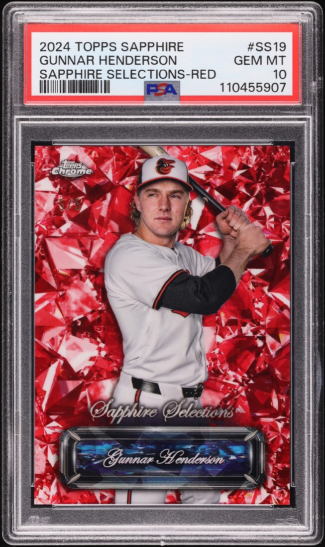 2024 Topps Chrome Sapphire Red Gunnar Henderson #SS19 PSA 10 GEM MINT