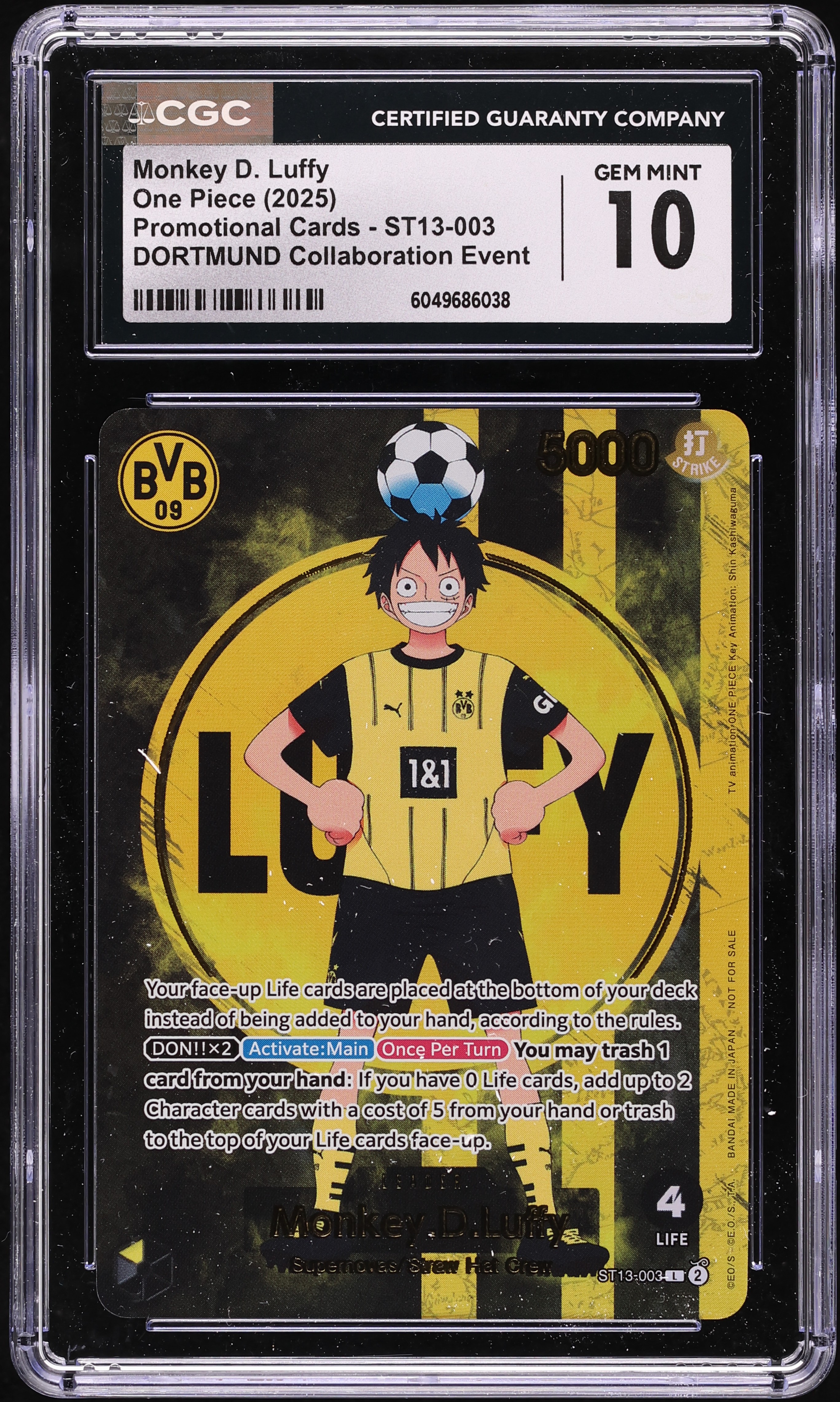 2025 One Piece Promotional Cards DORTMUND Collaboration Monkey D