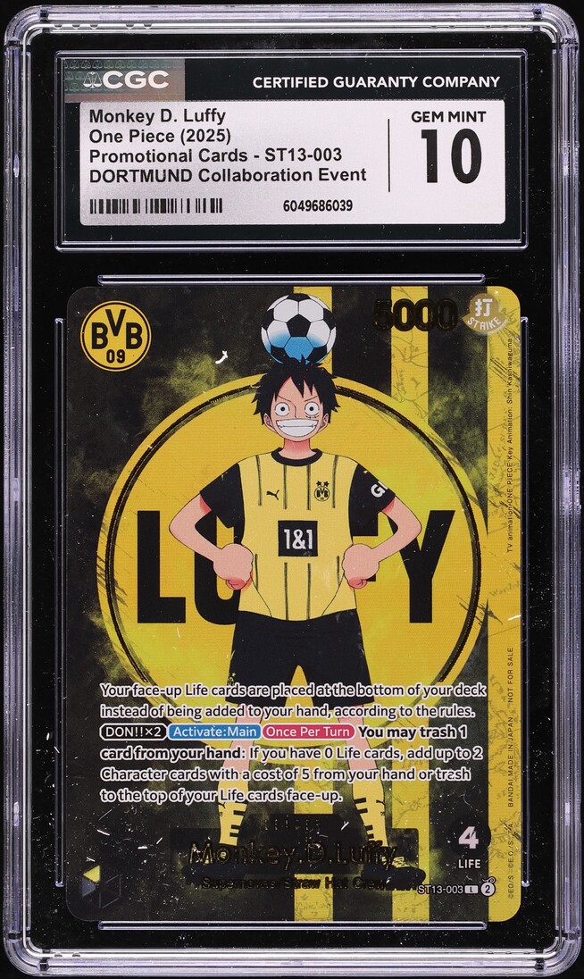 2025 One Piece Promotional Cards DORTMUND Collaboration Monkey D