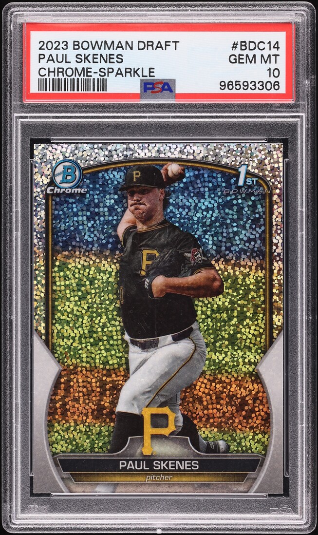 2023 Bowman Chrome Draft Sparkle Refractor Paul Skenes PROSPECT #BDC14 PSA 10