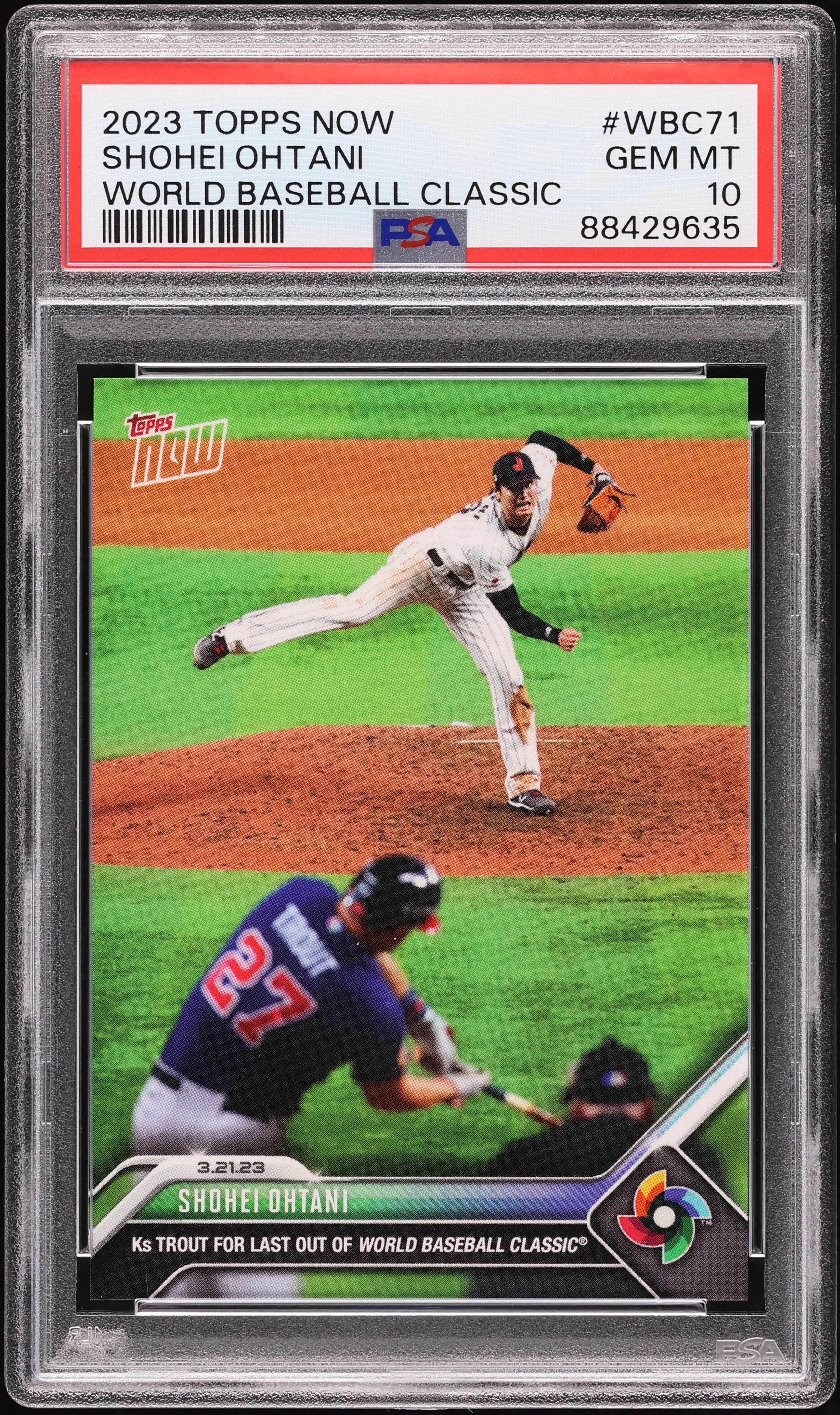 2023 Topps Now World Baseball Classic Shohei Ohtani #WBC-71 PSA 10