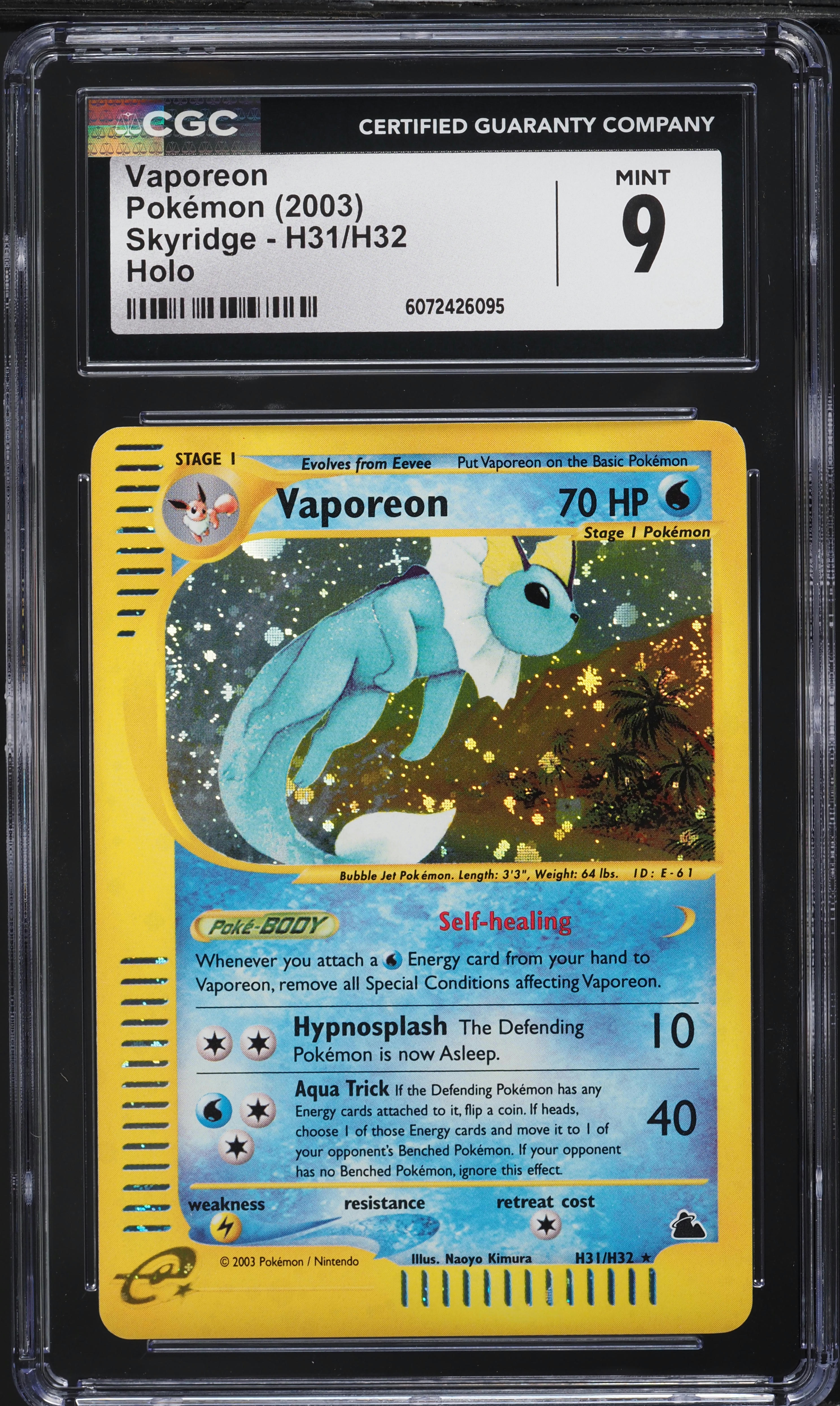 Pokemon Skyridge Rare Vaporeon #33
