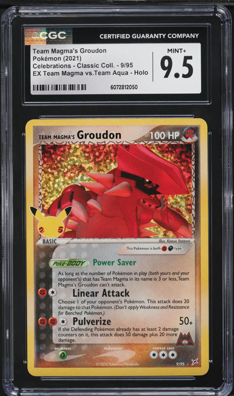 2021 Pokemon SWSH Celebrations Classic Holo Team Magma's Groudon #9 CGC 9.5