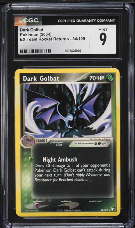 dark golbat pokemon card price Team Rocket Holo Japanese #42 PSA 8 Grass Ability Sneak Attack When you play Dark Golbat from your hand DARK GOLBAT - 7/82 -