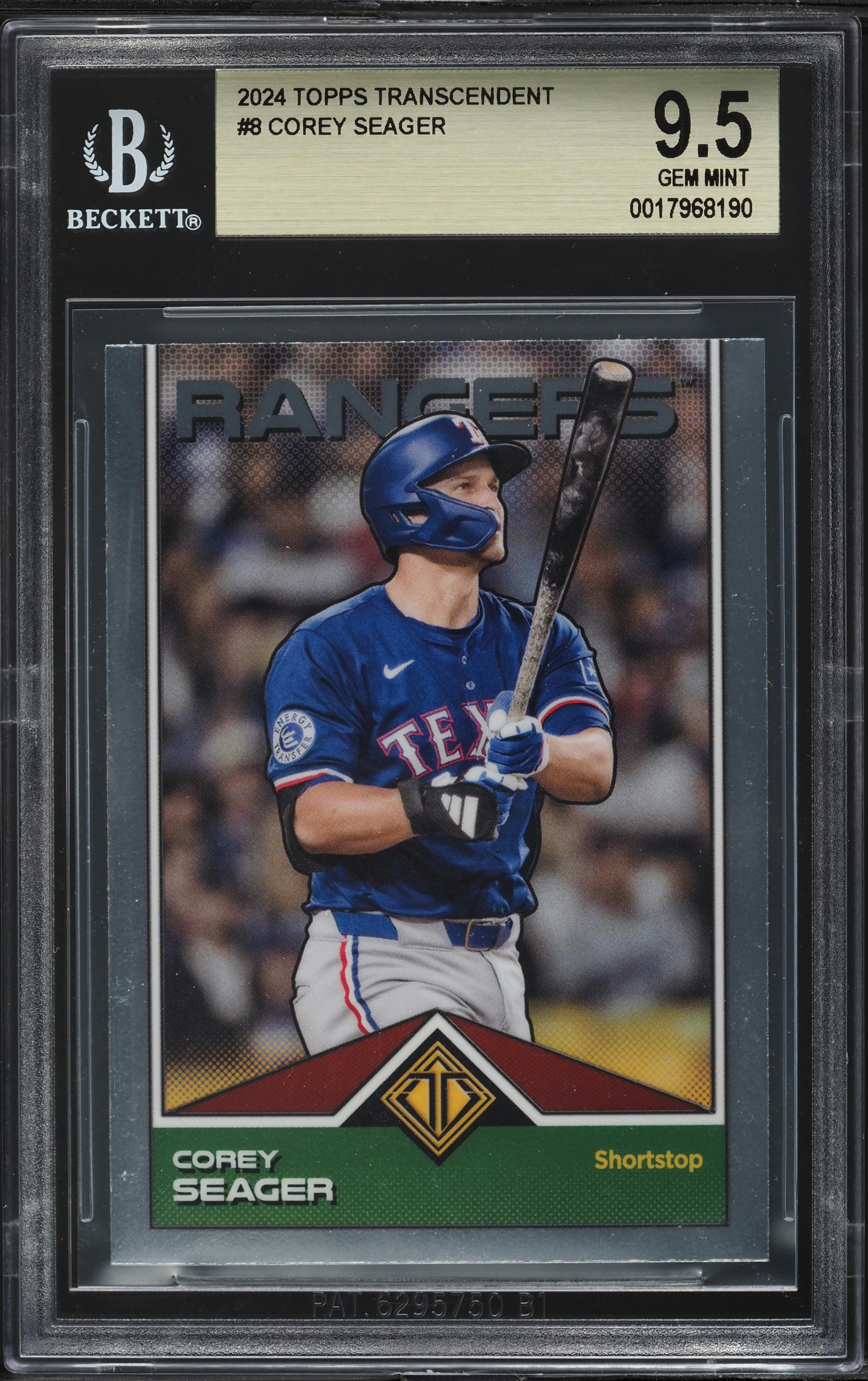 2024 Topps Transcendent Corey Seager #8 BGS 9.5 GEM MINT on