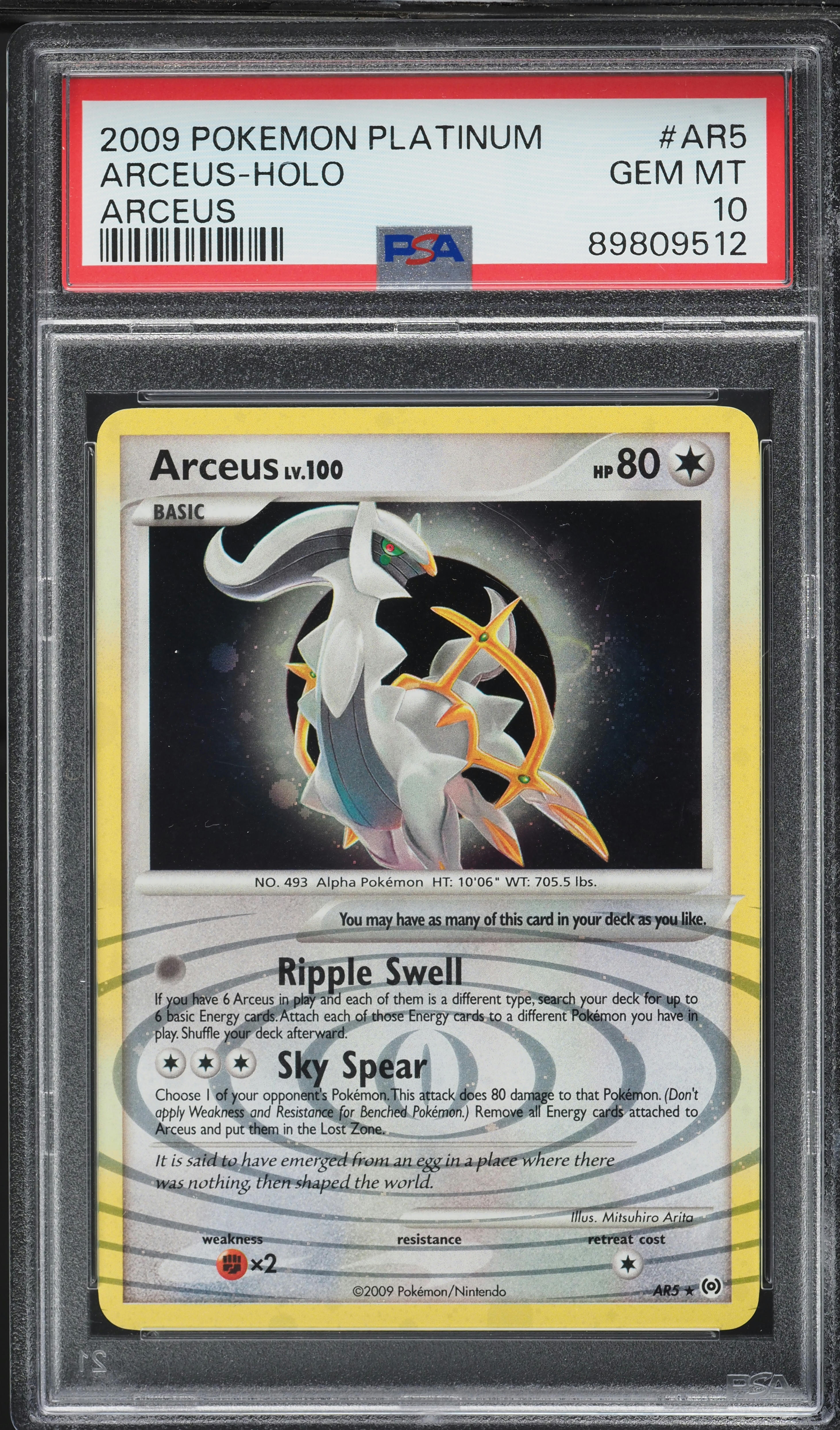 2009 Pokemon Platinum Holo Arceus #AR5 PSA 10 GEM MINT