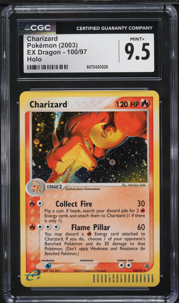 2003 Pokemon EX Dragon Holo Charizard #100 CGC 9.5 MINT+