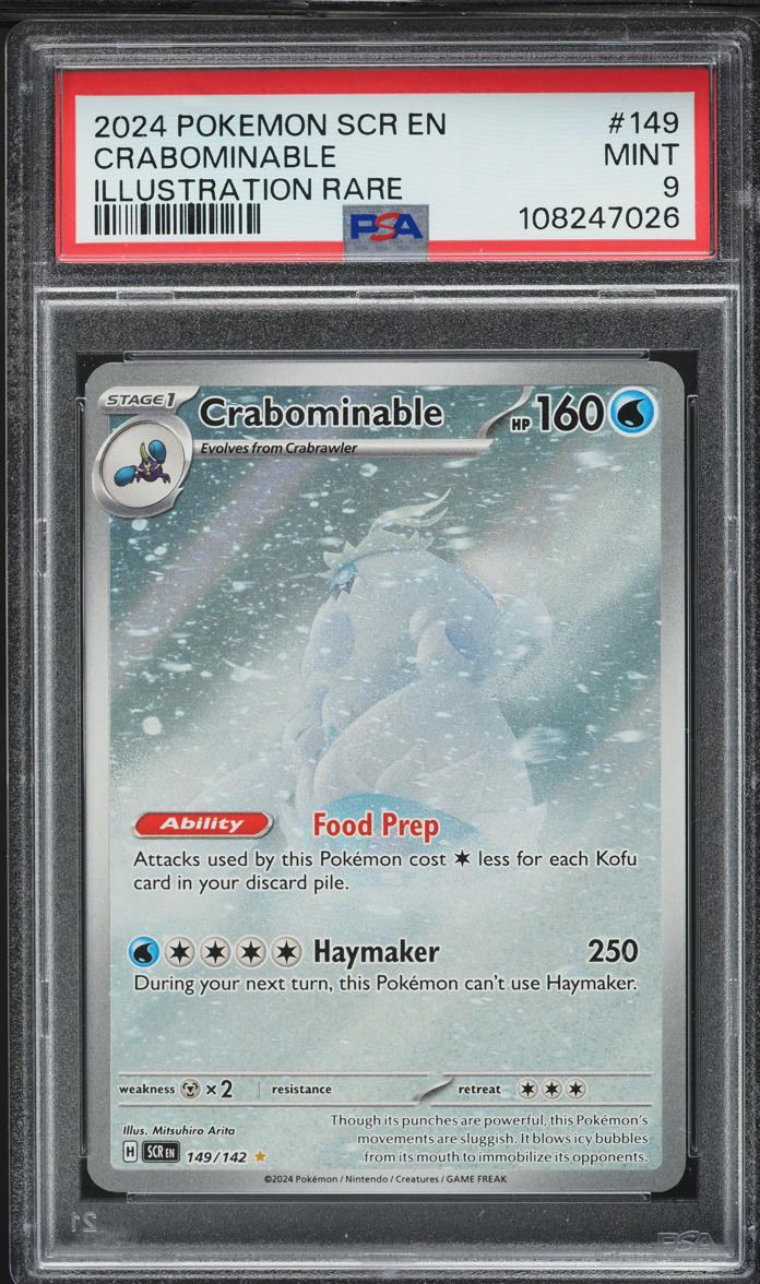 2024 Pokemon Scarlet & Violet Stellar Crown IR Crabominable #149 PSA 9 MINT