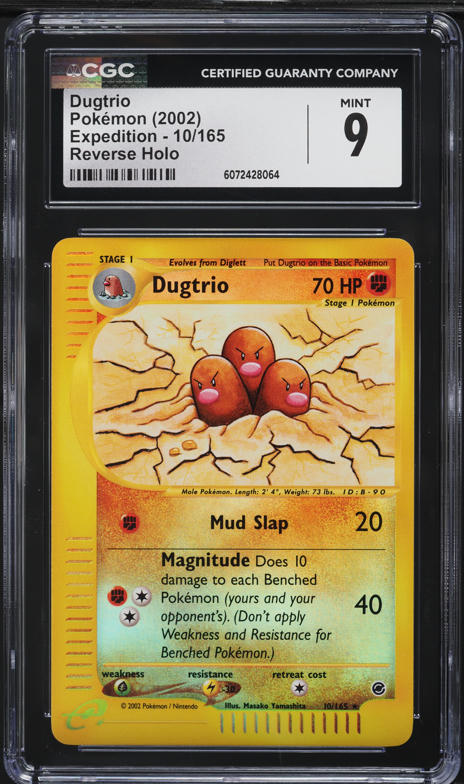 1999 Pokemon Base Set Shadowless Dugtrio #19 CGC 8.5 NM-MT+ on