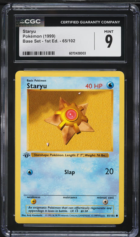 pokemon staryu card (104/144) [Skyridge] Water Water Staryu Base Set #65