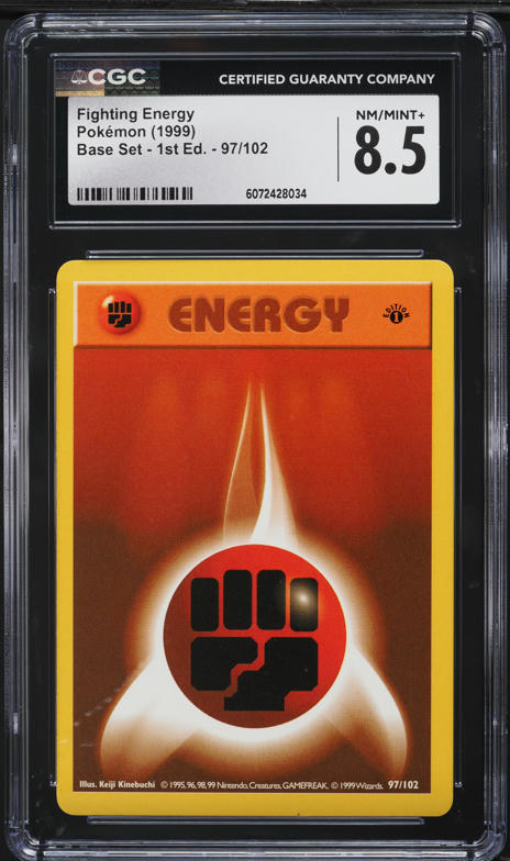 1999-2000 Pokemon Base Set Fighting Energy #97 PSA 10 GEM MINT on Fanatics  Collect