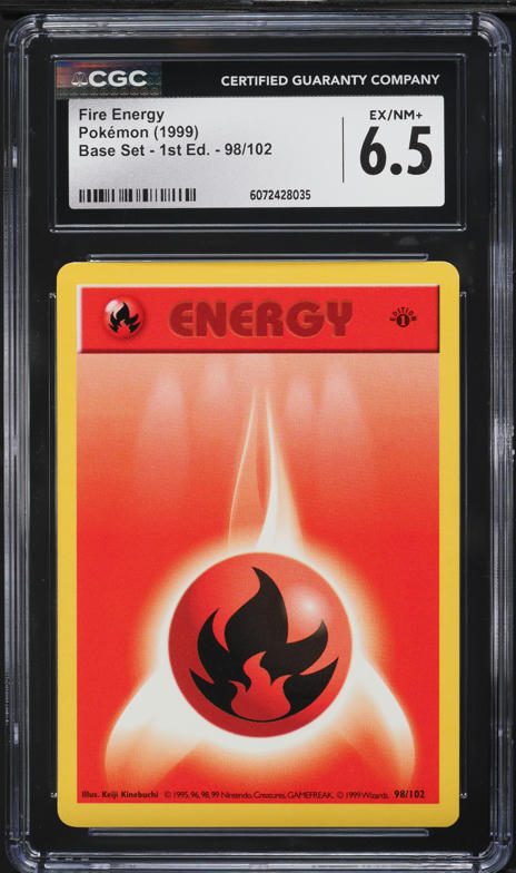 1999 energy pokemon card Fire 1st Edition PSA Graded  Cards and Comics Central Base Set 1st Edition Type 1999 Pokemon French Base Set