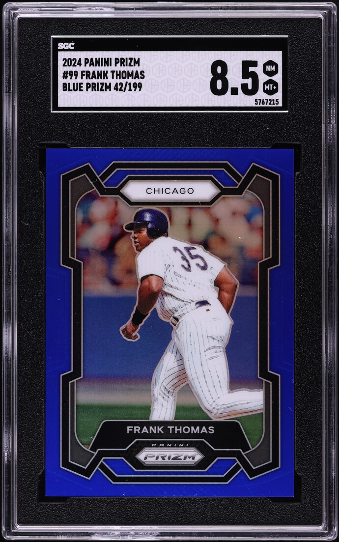 2024 Panini Prizm Blue Frank Thomas /199 #99 SGC 8.5 NM-MT+