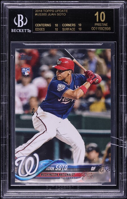 2018 Topps Update Batting Juan Soto ROOKIE #US300 BGS 10 BLACK