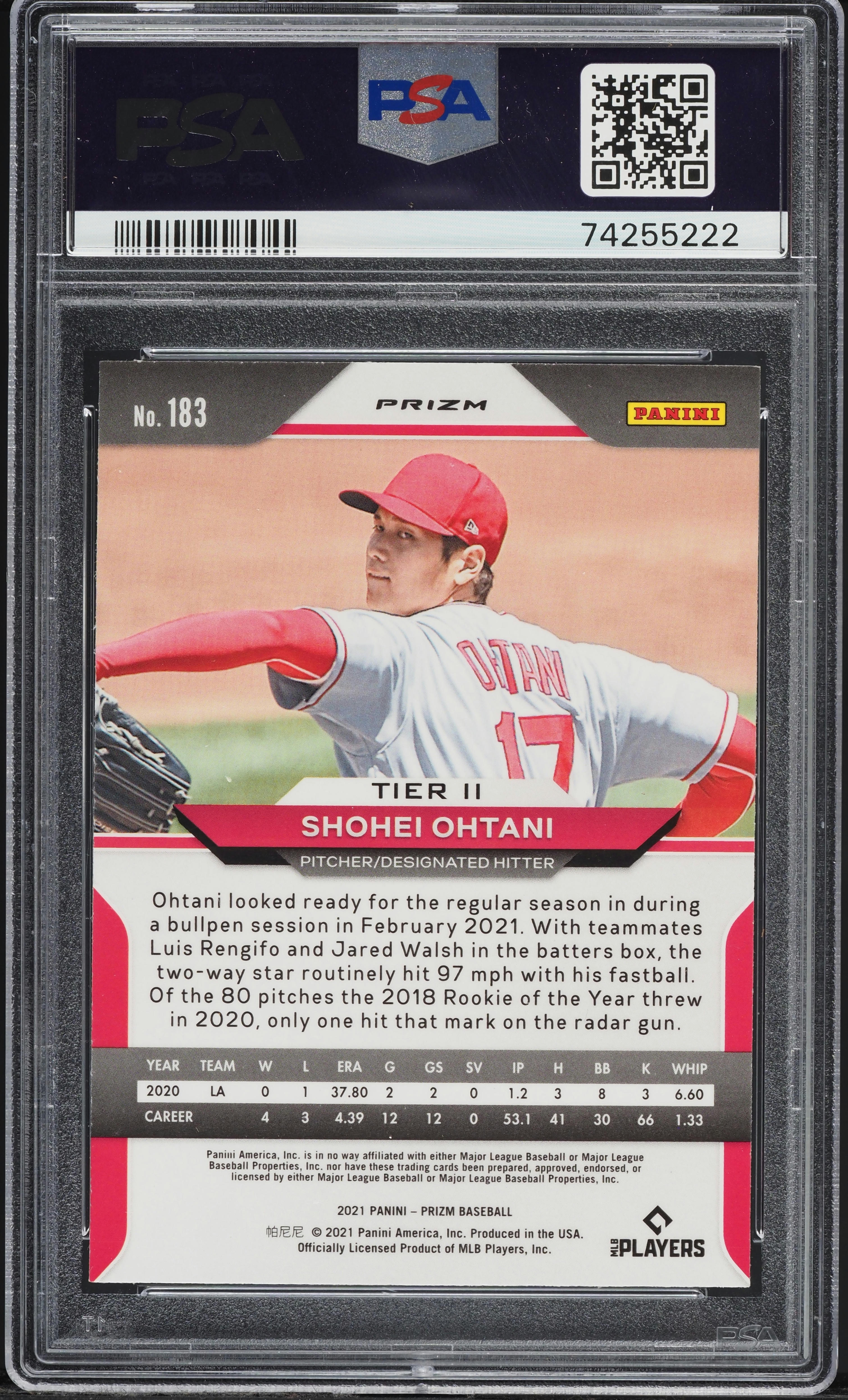 2021 Panini Prizm Teal Wave Shohei Ohtani #183 PSA 10 GEM MINT on