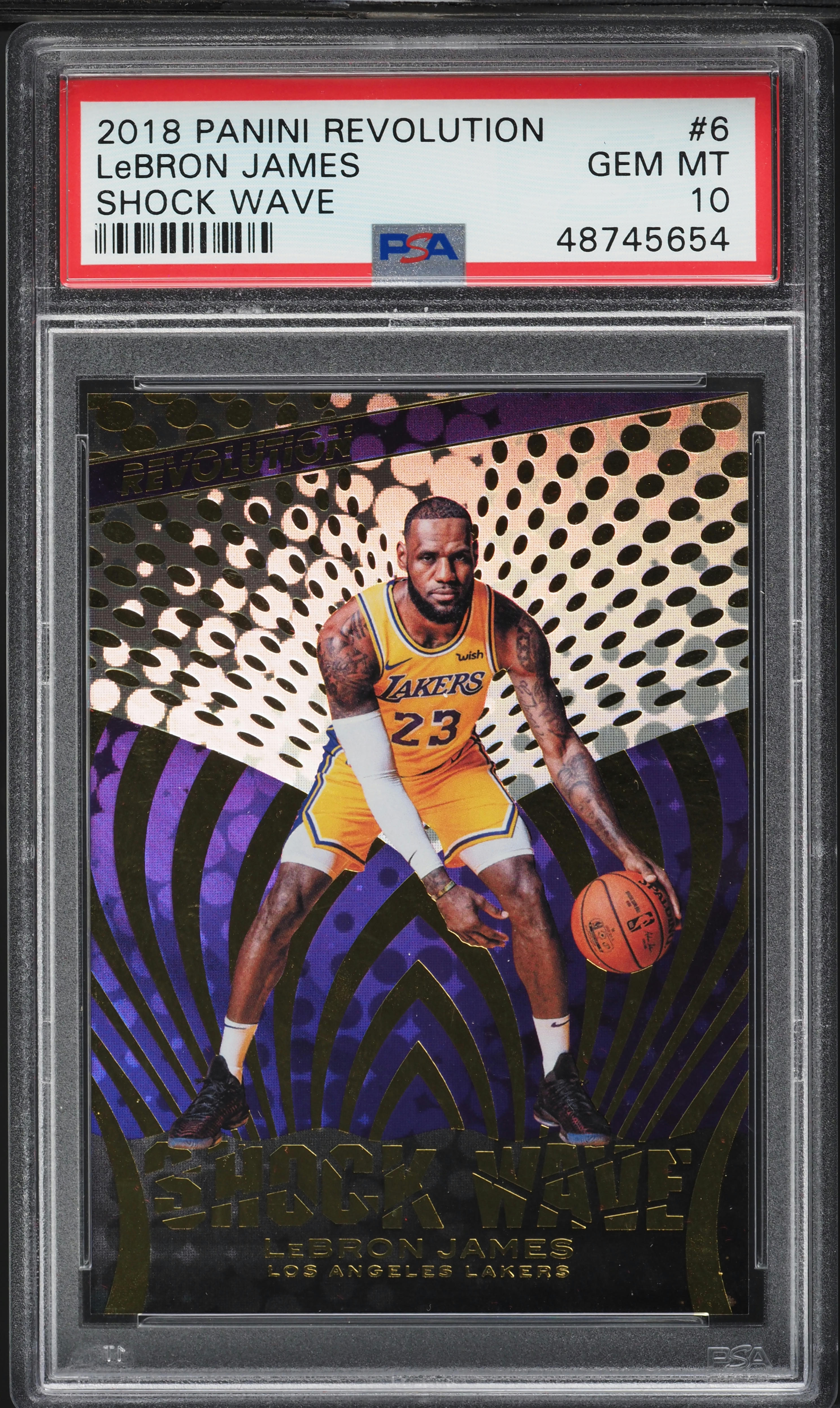 2018 Panini Revolution Shock Wave LeBron James #6 PSA 10 GEM MINT