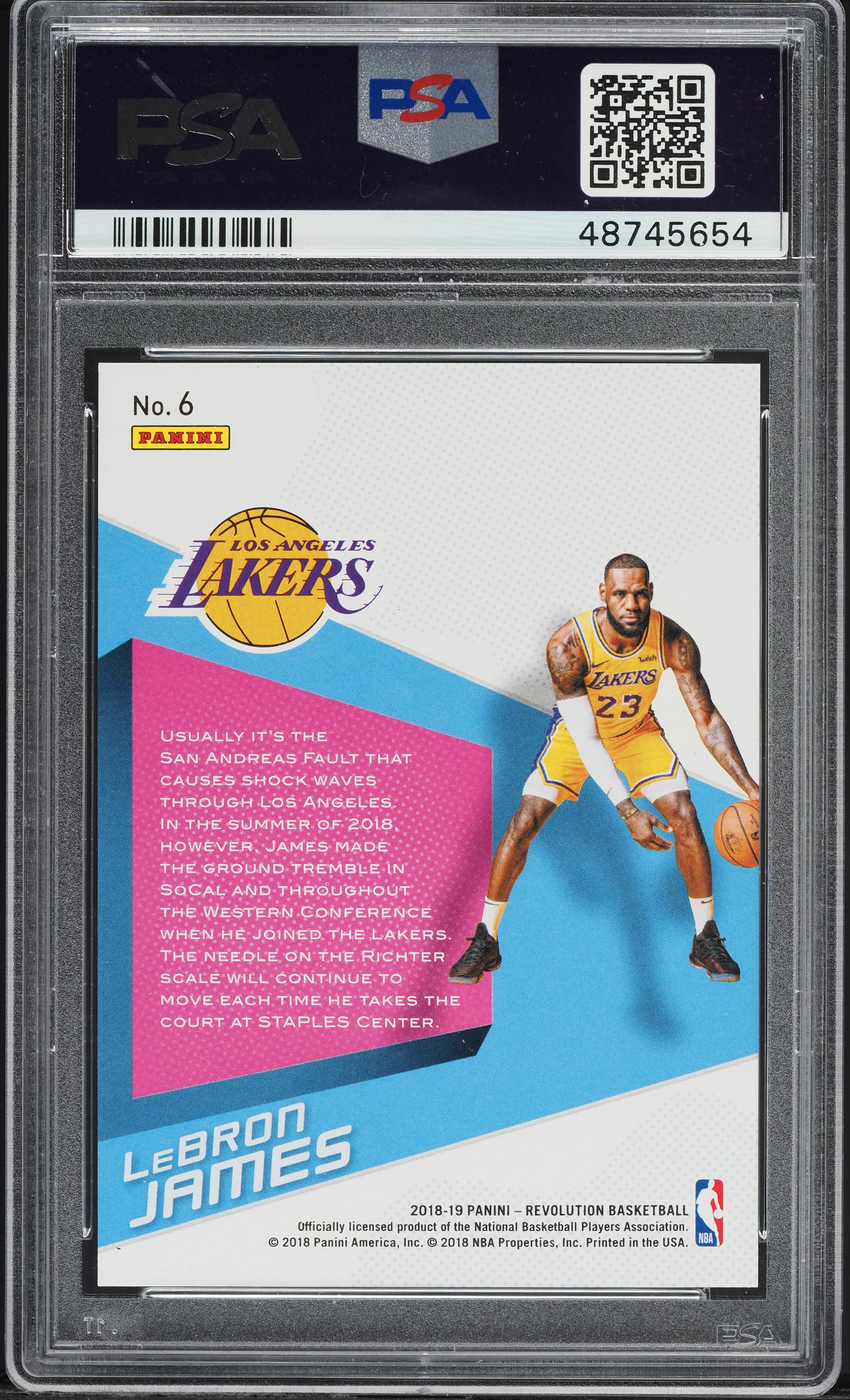 2018 Panini Revolution Shock Wave LeBron James #6 PSA 10 GEM MINT