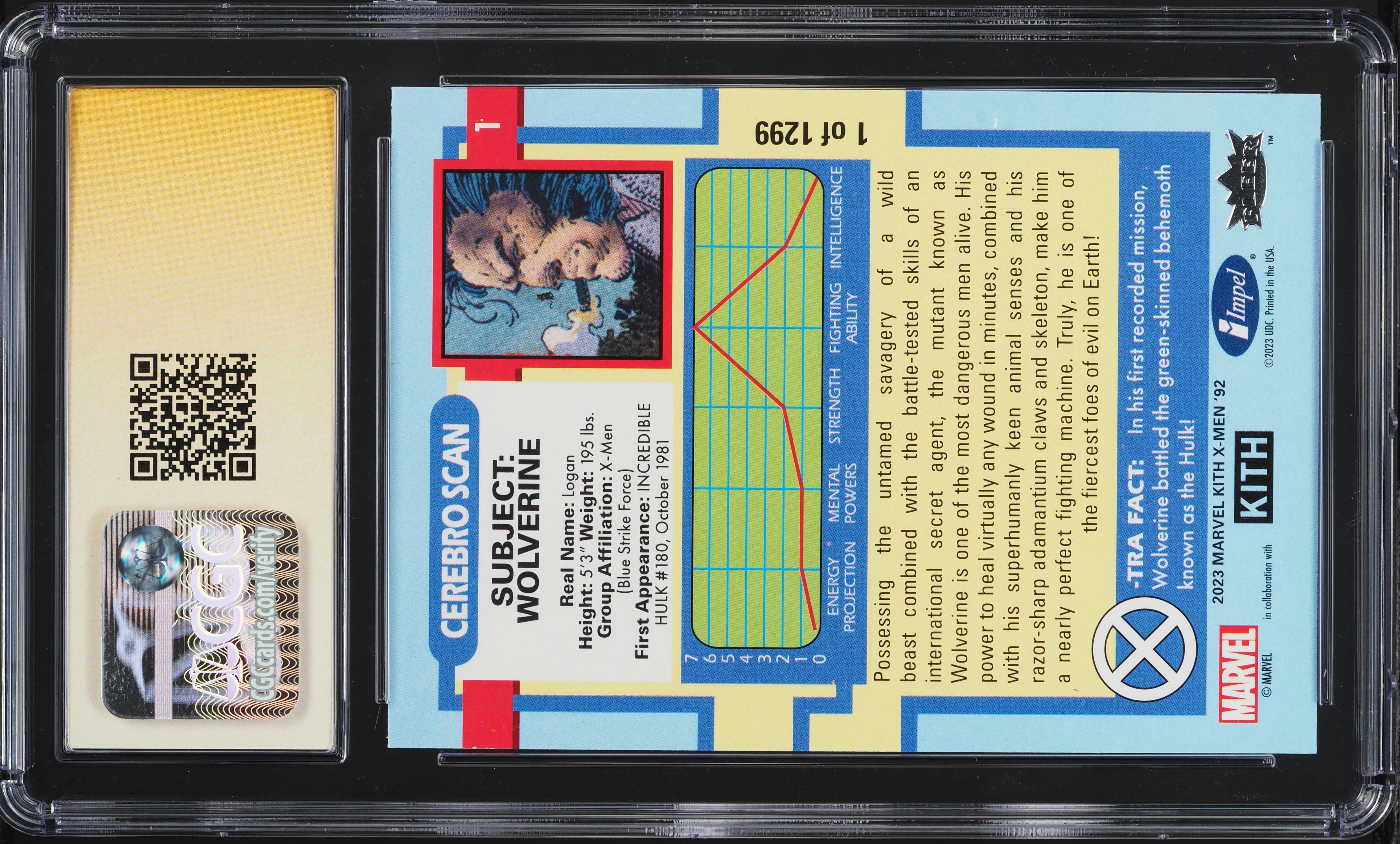 2023 Upper Deck Marvel Kith X-Men '92 Wolverine Jim Lee AUTO JSA