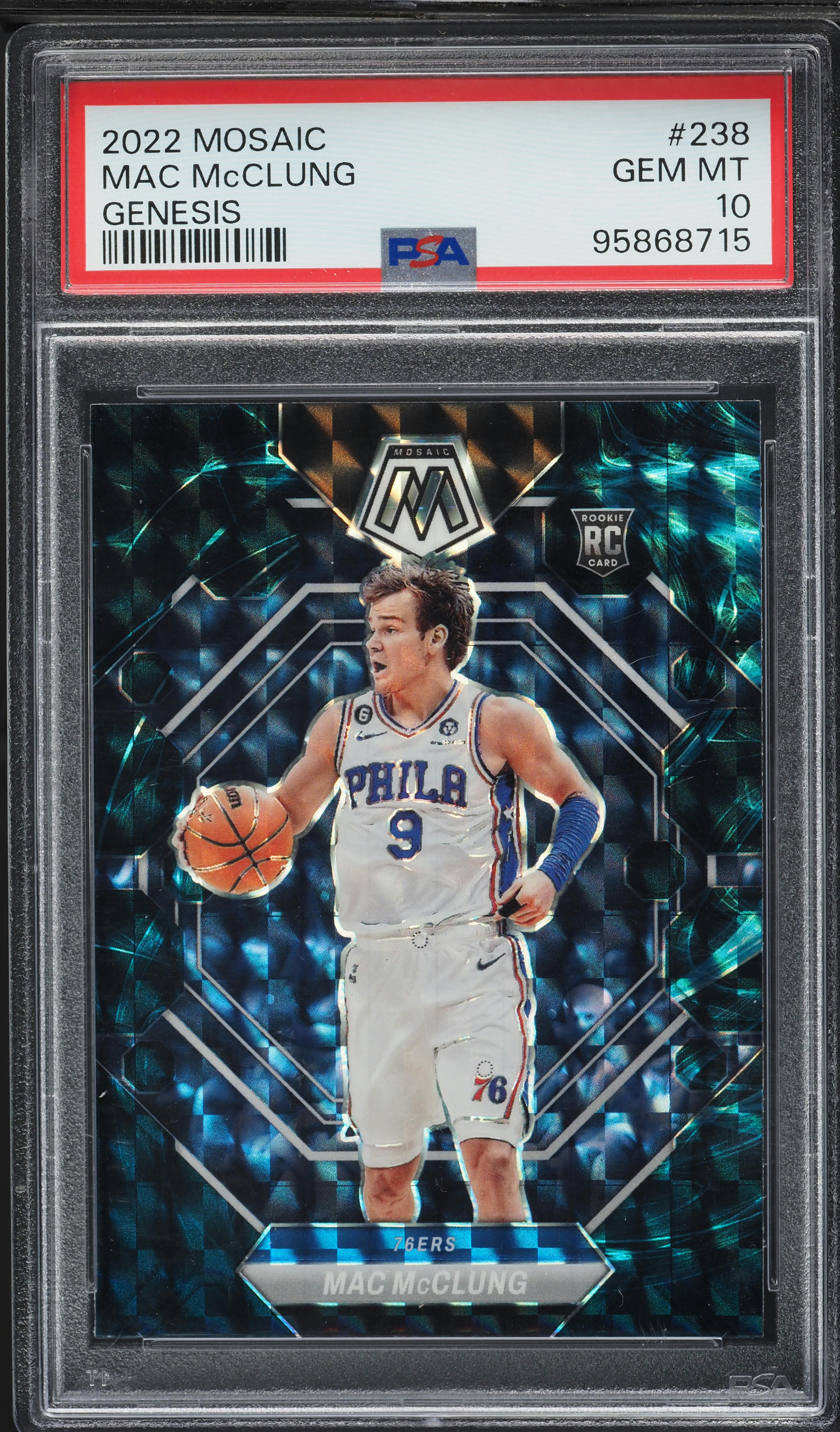 2022 Panini Mosaic Genesis Mac McClung ROOKIE #238 PSA 10 GEM MINT