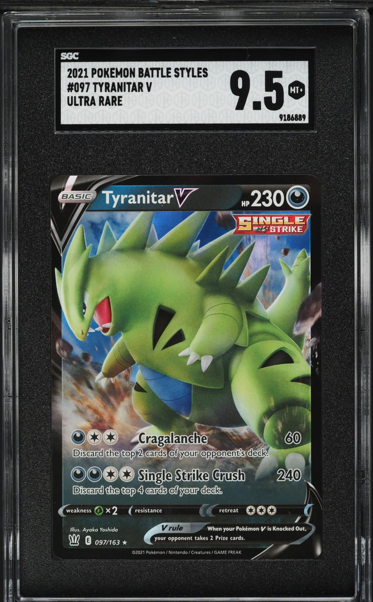 2021 Pokemon Tyranitar V #097/163 English CGC 10