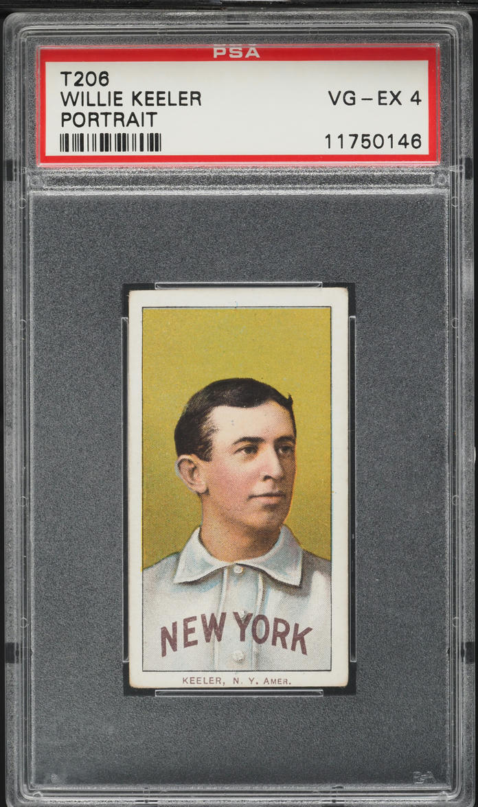 1909-11 T206 Willie Keeler PORTRAIT, PIEDMONT PSA 4 VGEX