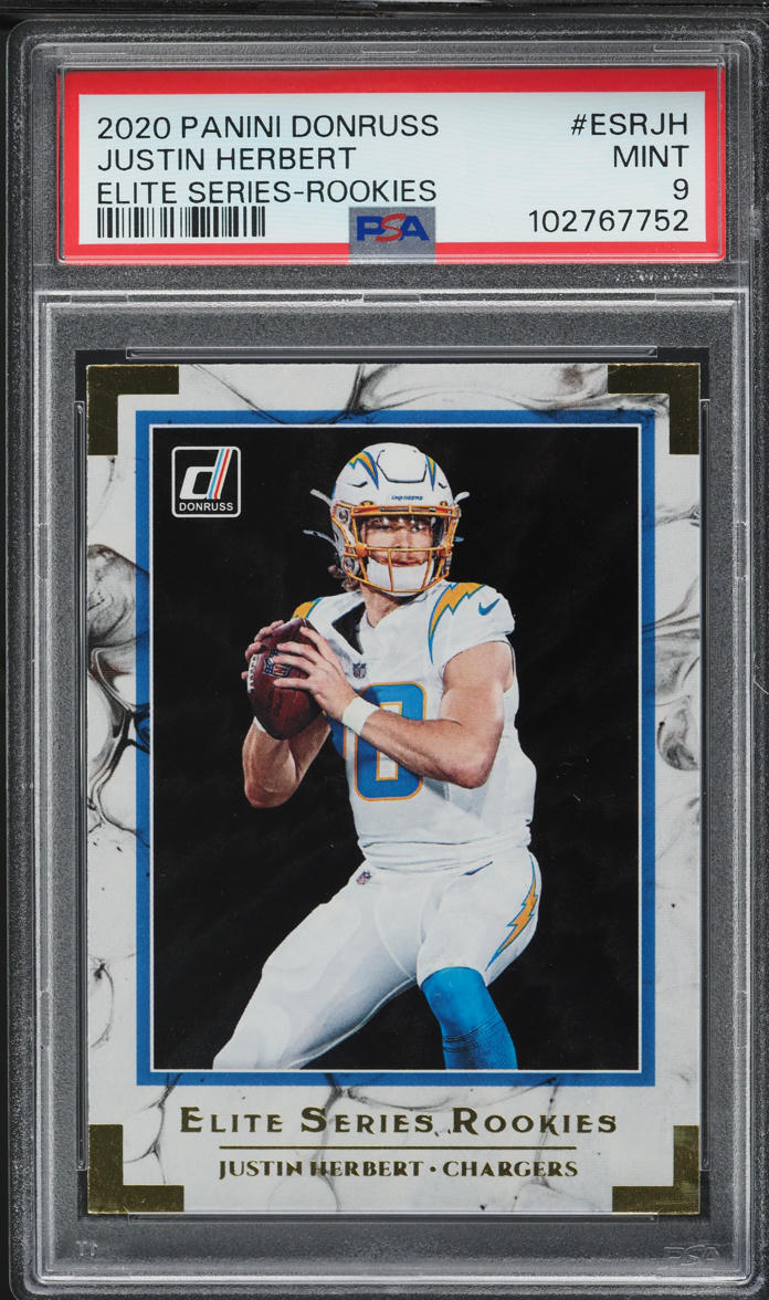 2020 Donruss Optic Elite Series Justin Herbert ROOKIE #ESR-JH PSA 9 MINT