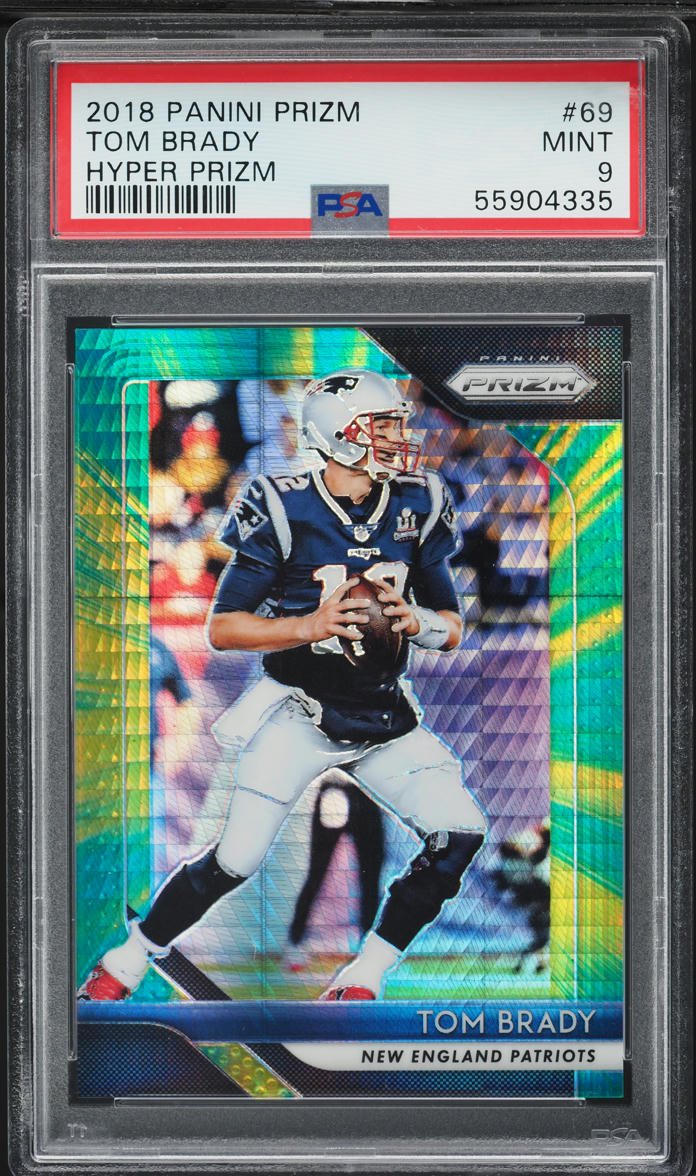 2018 Panini Prizm Hyper Tom Brady /275 #69 PSA 9 MINT