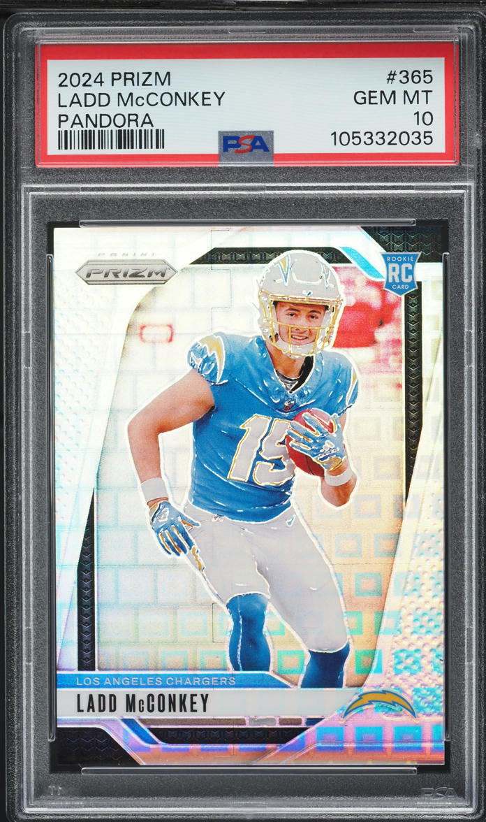 2024 Panini Prizm Pandora Ladd McConkey ROOKIE /400 #365 PSA 10 GEM MINT