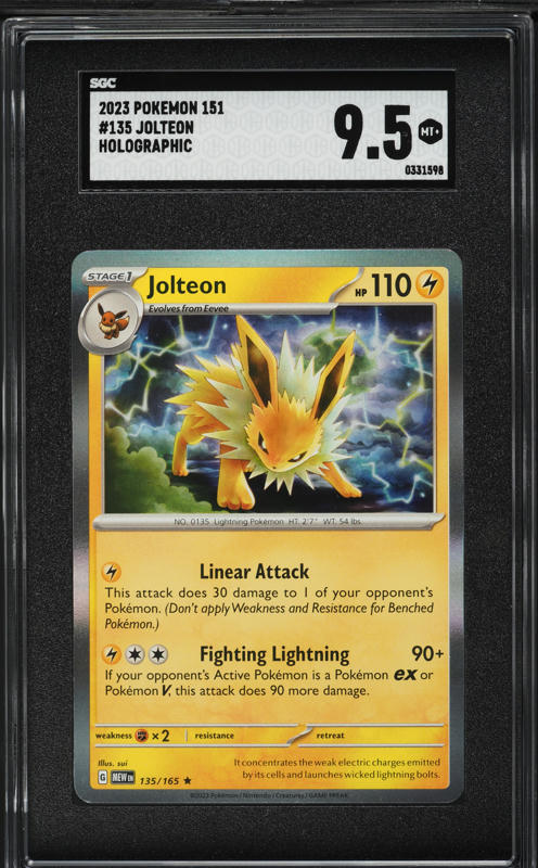 jolteon holographic pokemon card value 2021 Japanese SWSH VMAX Climax Full Art #193 PSA 10 GEM MINT on Fanatics Collect [L] Linear Attack This attack does 30 damage to 1 of your opponents Pokemon Jolteon - SV: Scarlet and