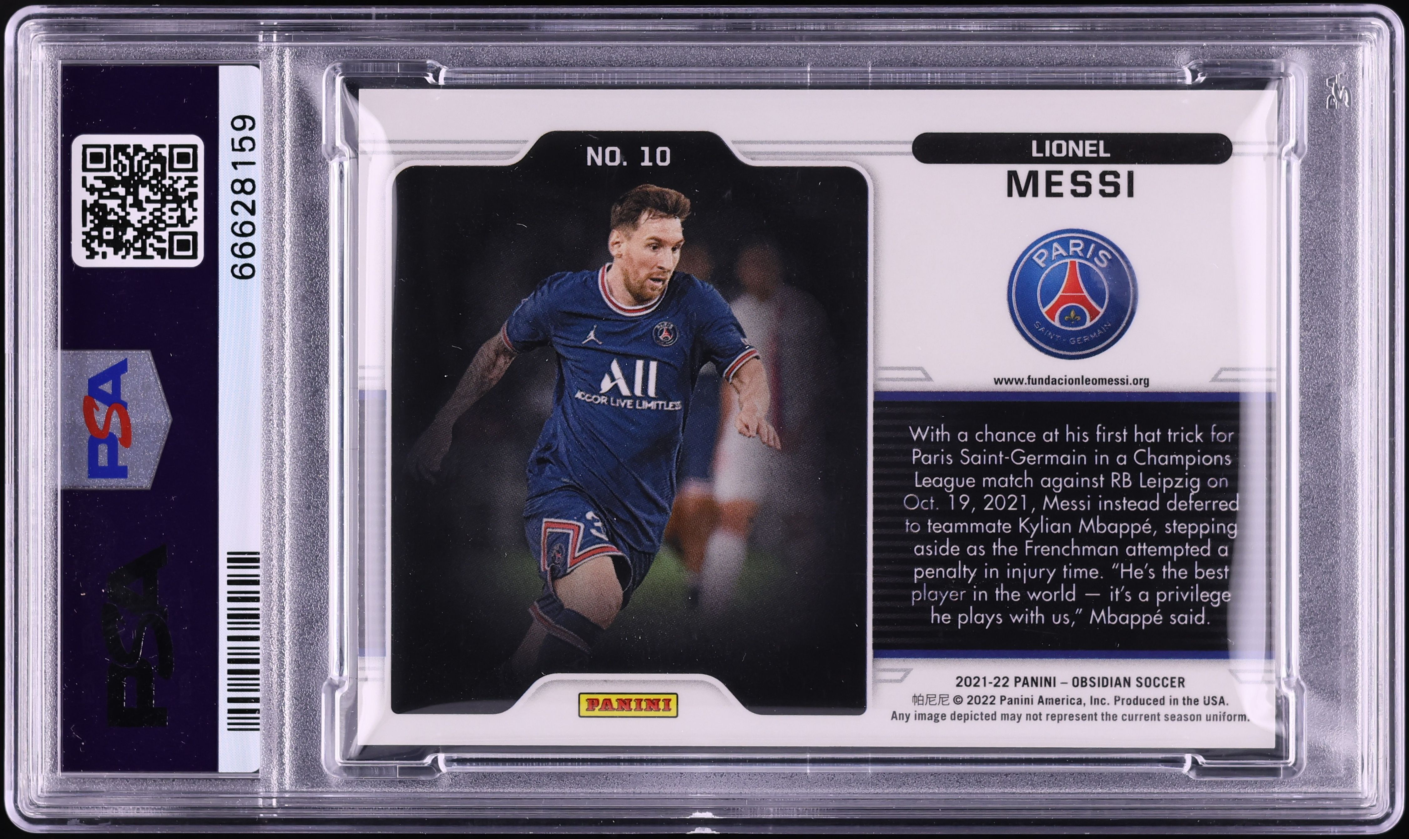 PANINI OBSIDIAN ハーランド colorblast PSA10 Erling Haaland 2021 Obsidian #2 Black Color Blast /(SSP) Price