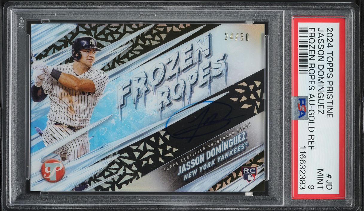 2024 Topps Pristine Frozen Ropes Gold Ref Jasson Dominguez RC AUTO 