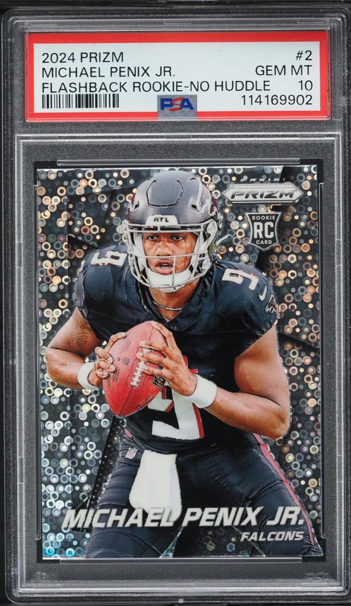 2024 Panini Prizm Flashback No Huddle Michael Penix Jr. ROOKIE #2 PSA 10 GEM