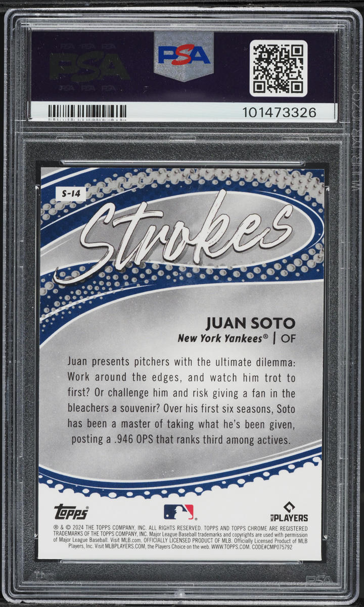 2024 Topps Chrome Strokes Juan Soto #S14 PSA 10 GEM MINT