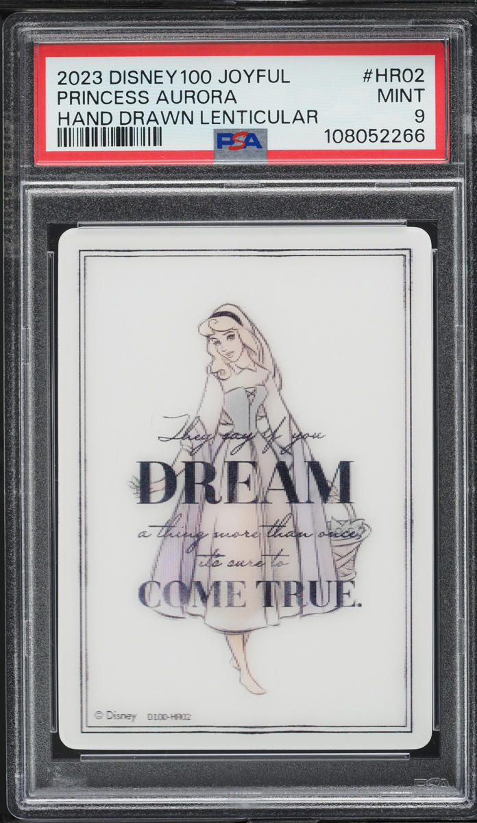 2023 Card Fun Disney100 Joyful Hand Drawn Lenticular Princess Aurora PSA 9 MINT