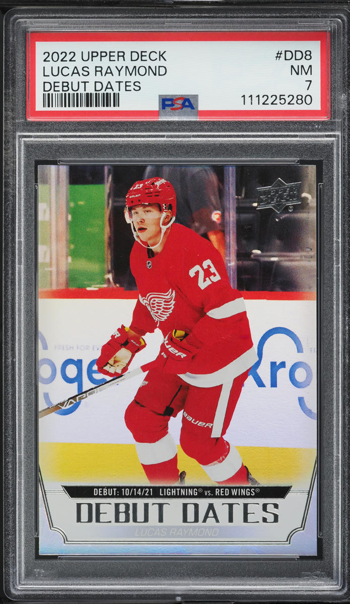 2022 Upper Deck Debut Dates Lucas Raymond #DD8 PSA 7 NRMT