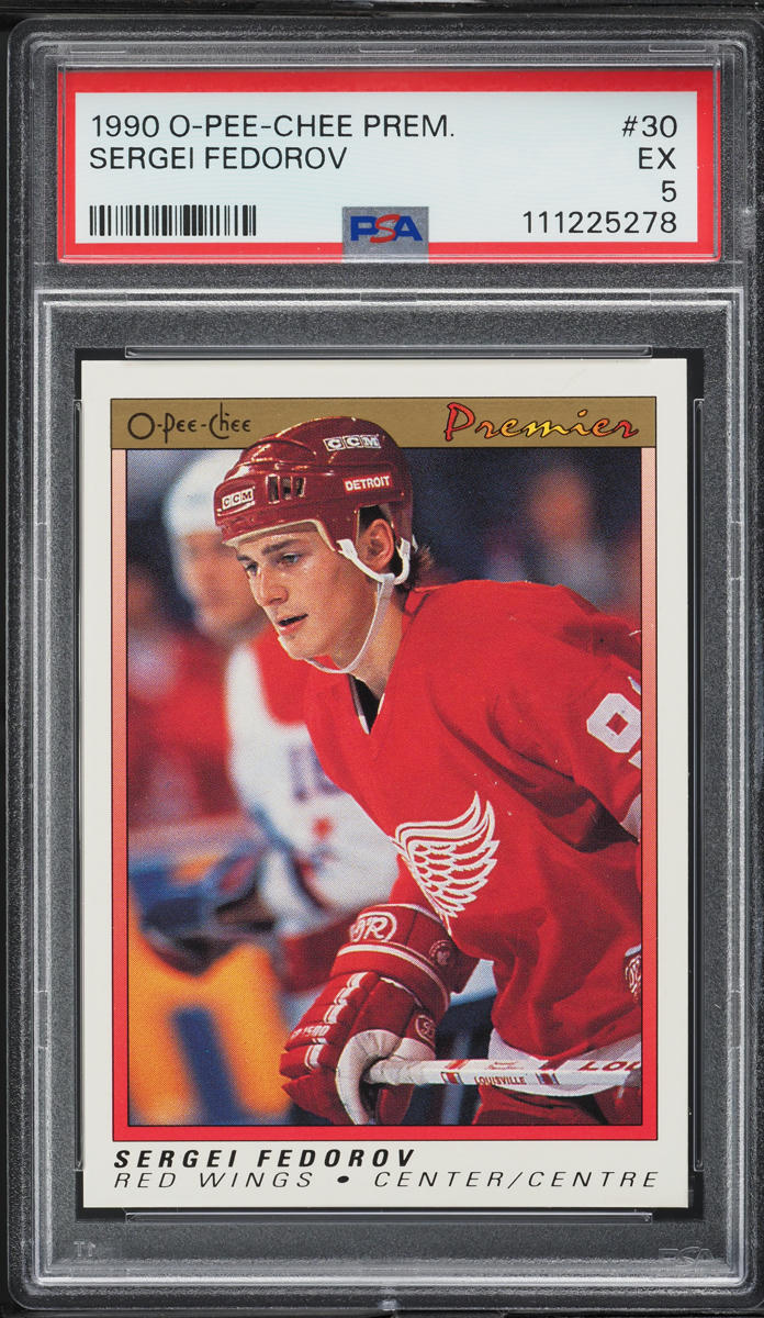 1990 O-Pee-Chee Premier Sergei Fedorov ROOKIE #30 PSA 5 EX
