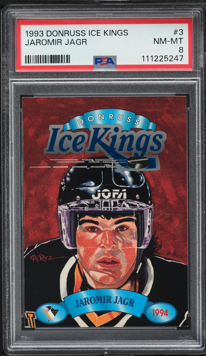 1993 Donruss Ice Kings Jaromir Jagr #3 PSA 8 NM-MT