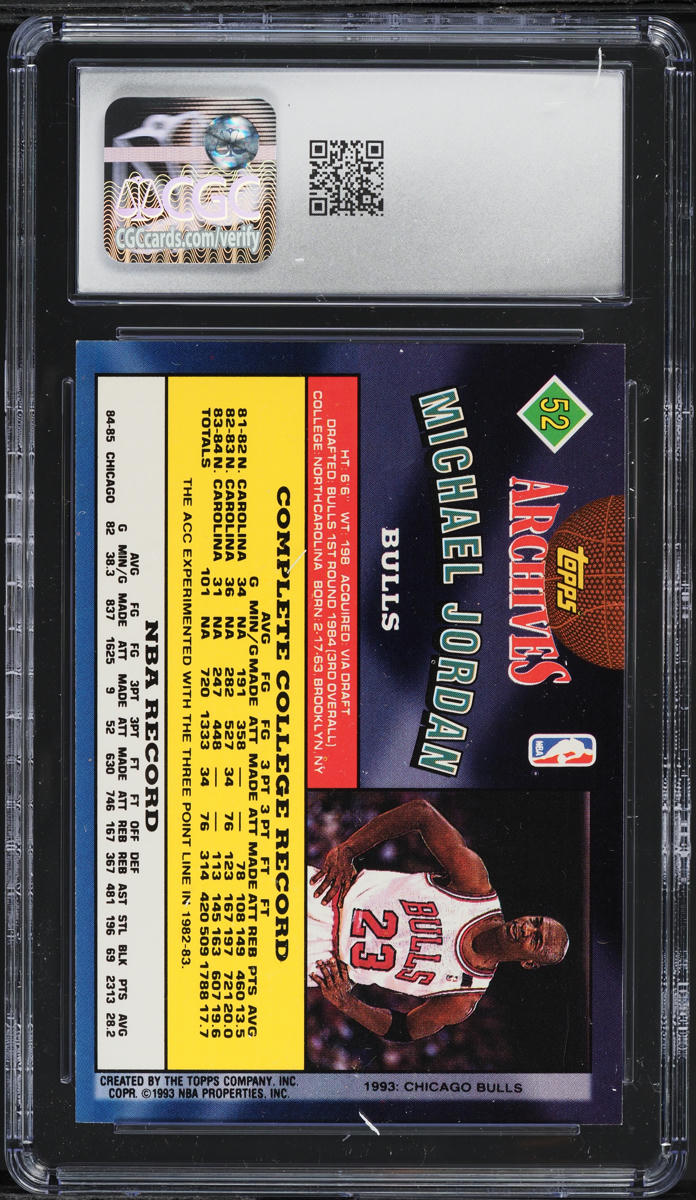 1992 Topps Archives Michael Jordan #52 CGC 8.5 NM-MT+